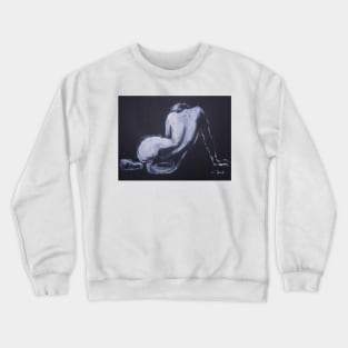 Black And White Curves - Female Nude Crewneck Sweatshirt